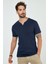 % 100 Pamuklu V Yaka Slim Fit T Shirt Erkek T SHİRT 5902122 3