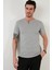 % 100 Pamuklu V Yaka Slim Fit T Shirt Erkek T SHİRT 5902122 3