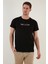 Yazı Baskılı Bisiklet Yaka Pamuk Slim Fit T Shirt Erkek T Shirt 541ENJOY 1