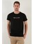 Yazı Baskılı Bisiklet Yaka Pamuk Slim Fit T Shirt Erkek T Shirt 541ENJOY 2