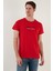 Yazı Baskılı Bisiklet Yaka Pamuk Slim Fit T Shirt Erkek T Shirt 541ENJOY 6