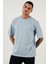 Pamuklu Oversize Bisiklet Yaka Basic T Shirt Erkek T Shirt 5902365 4