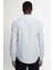 Slim Fit Uzun Kol Çizgili Keten Düğmeli Yaka Spor Erkek Gömlek 4