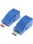 Mavi HDMI 30M Genişletici Cat5 Ağ Lan Ethernet Adaptörü Tekrarlayıcı (Yurt Dışından) 4
