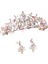 Tiara ve Taç Başlıkları Pageant Tiaras Prenses Taç Doğum Günü Partisi Stili A ve Küpeler (Yurt Dışından) 4