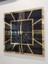 Golden Quare Black Model Altın Siyah Renk 60 Cm x 60 Cm Dekoratif Aynalı Duvar Saati 1