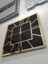 Golden Quare Black Model Altın Siyah Renk 60 Cm x 60 Cm Dekoratif Aynalı Duvar Saati 3