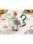 English Home Love Wish New Bone China Demlık Seti Pembe - Mavi 400 ml 1