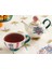 English Home Love Wish New Bone China Demlık Seti Pembe - Mavi 400 ml 2