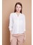 Hakim Yaka Truvakar Capri Kol Likrasız Şık Kumaş Ofis Gömlek-Krem 1