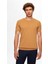 Slim Fit Camel Düz Örgü T-Shirt 0EF069421003M 2