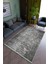 Salon Halısı Modern Gri Yolluk Kaymaz Yuvarlak Oval Kesme Ince Yıkanabilir Halı 1