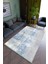 Salon Halısı Modern Mavi Gri Yolluk Kaymaz Yuvarlak Oval Kesme Ince Yıkanabilir Halı 1