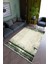 Salon Halısı Modern Yeşil Metalik Yolluk Kaymaz Yuvarlak Oval Kesme Ince Yıkanabilir Halı 1