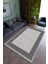 Salon Halısı Modern Gri Siyah Yolluk Kaymaz Yuvarlak Oval Kesme Ince Yıkanabilir Halı 1
