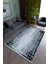 Salon Halısı Modern Lacivert Gri Yolluk Kaymaz Yuvarlak Oval Kesme Ince Yıkanabilir Halı 1