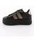ES865 Kadın Kalin Silver Taşli Sneakers Ayakkabı 3