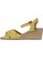 Sarı Deri Kadın Dolgu Topuklu Espadril Sandalet 01WS11100 4