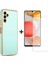 Samsung Galaxy A14 Uyumlu Kenarları Parlak Altın Renkli Kılıf ve Temperli Cam Ekran Koruyucu 1