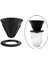 Yumuşak Silikon Kahve Damalayıcı Rekerlendirilebilir Filtre Koni Brewer Portable Siyah Yüzük (Yurt Dışından) 3