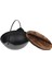 Hafif Dayanıklı Alüminyum Alaşım Dış Mekan Pişirme Tenceresi + Ahşap Kapak 18CM/ 20CM (Yurt Dışından) 2