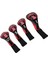 4x Golf Kafası Kapakları Sama Tag Koruyucu Siyah Kırmızı ile Sürücü Fairway Wood (Yurt Dışından) 4