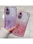 Honor 50 Için Çiçek Desen Dekor Telefon Kasası, Rhinestone Gradyan Renk Parıltı Toz (Yurt Dışından) 4