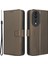 Honor 80 5g Elmas Doku Pu Deri Deri Telefon Kılıfı Katlanabilir Stand Manyetik Toka Cüzdan Kapağı (Yurt Dışından) 1