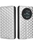 Honor Için Magic5 Pro Deri Deri Kılıfı Baskılı Rhombus Desen Cüzdan Stand Koruyucu Telefon Kapağı (Yurt Dışından) 1