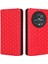 Honor Için Magic5 Pro Deri Deri Kılıfı Baskılı Rhombus Desen Cüzdan Stand Koruyucu Telefon Kapağı (Yurt Dışından) 1