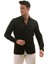 Siyah Düz Renk Sade Slim Fit Nefes Alan Yazlık Poplin Pamuk Gömlek 2