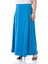 Büyük Beden Beli Arkadan Lastikli Kloş Saten Uzun Turkuaz Etek 5