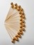 100 Adet Dekoratif Yuvarlak Inci Pasta Kürdanı 6 cm Gold - Inci 10 mm 2