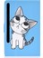 Samsung Galaxy Tab S7 11.0 T870 Renkli Çizim Kılıf Için Blue Background Cat (Yurt Dışından) 4