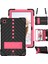 Samsung Galaxy Tab A7 10.4 Için Rhombus Robot Kılıfı (2020) Black+Rose Red (Yurt Dışından) 1