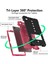 Samsung Galaxy Tab A7 10.4 Için Rhombus Robot Kılıfı (2020) Black+Rose Red (Yurt Dışından) 3