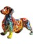 Modern Graffiti Resim Dachshund Köpek Heykelcik Hayvan Masaüstü Art Craft A (Yurt Dışından) 1