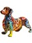 Modern Graffiti Resim Dachshund Köpek Heykelcik Hayvan Masaüstü Art Craft A (Yurt Dışından) 2