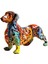 Modern Graffiti Resim Dachshund Köpek Heykelcik Hayvan Masaüstü Art Craft A (Yurt Dışından) 3