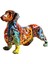Modern Graffiti Resim Dachshund Köpek Heykelcik Hayvan Masaüstü Art Craft A (Yurt Dışından) 4