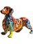 Modern Graffiti Resim Dachshund Köpek Heykelcik Hayvan Masaüstü Art Craft A (Yurt Dışından) 5
