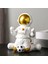 Yaratıcı Astronot Heykeli Figür Heykel Spacean Figürin Dekor Çocuk Hediyesi 20.5X19X11CM (Yurt Dışından) 2