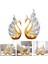 1 Pair Birkaç Swan Heykel Figürin Reçine Süsleri Masa Ev Dekor (Yurt Dışından) 3