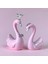 3D Minyatür Swan Heykeli Heykelcik Heykeli Yenilik Dekorasyonu Büyük Pembe (Yurt Dışından) 3