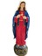 Virgin Mary Heykel Figürin Koleksiyonu Kilise Masası Dekorasyon Mavi Kırmızı (Yurt Dışından) 2