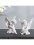 2x Cherubs Angels Heykel Reçine El Yapımı Ev Dekor Masası Beyaz Için Sevimli (Yurt Dışından) 5
