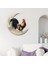 Rooster Moon Metal Duvar Sanat Sanat Heykel Banyo Ofis Bahçesi 30CM Için (Yurt Dışından) 4
