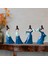 Reçine Lady Dancer Heykeli Antik Kadın Raf Dekoru Için Dans Bebek 2x Büyük 2x Küçük (Yurt Dışından) 4