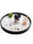 Mini Zen Bahçesi W/figürinler Yuvarlak Şekli Meditasyon Sandbox Dia 21CM (Yurt Dışından) 2