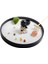 Mini Zen Bahçesi W/figürinler Yuvarlak Şekli Meditasyon Sandbox Dia 21CM (Yurt Dışından) 5